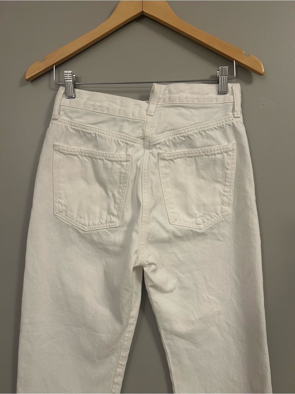 Agolde Criss Cross Size 26 White High-Rise Straight Leg Jeans - Picture 11 of 16